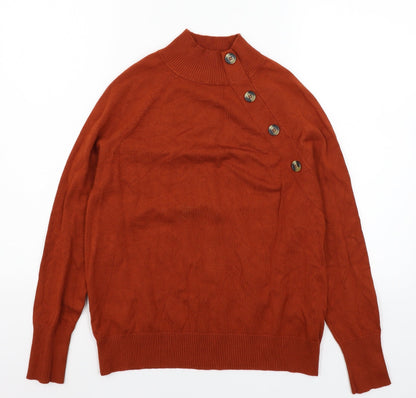 Womens UK Size 12 M&Co Brown Pullover Jumper