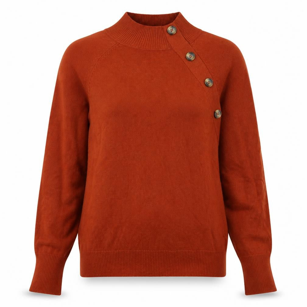 Womens UK Size 12 M&Co Brown Pullover Jumper