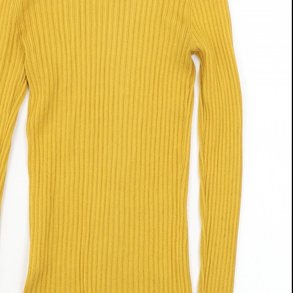Primark Womens Yellow  Knit Pullover Jumper Size 12