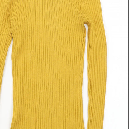 Primark Womens Yellow  Knit Pullover Jumper Size 12