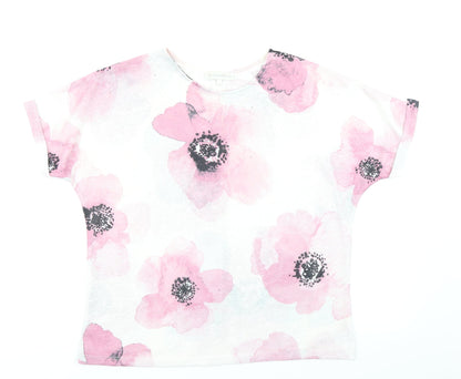 Womens UK Size 10 RJR.John Rocha Ivory Basic T-Shirt