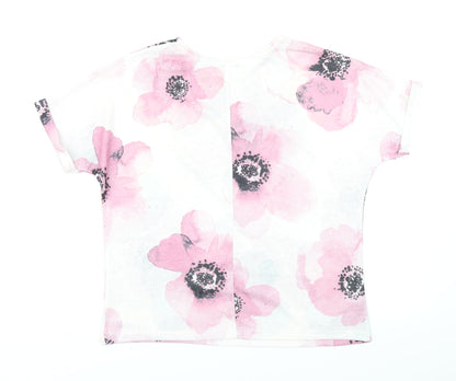 Womens UK Size 10 RJR.John Rocha Ivory Basic T-Shirt
