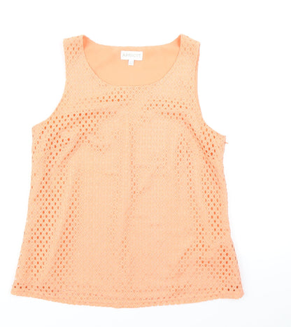 Womens UK Size 12 Apricot Orange Basic Tank