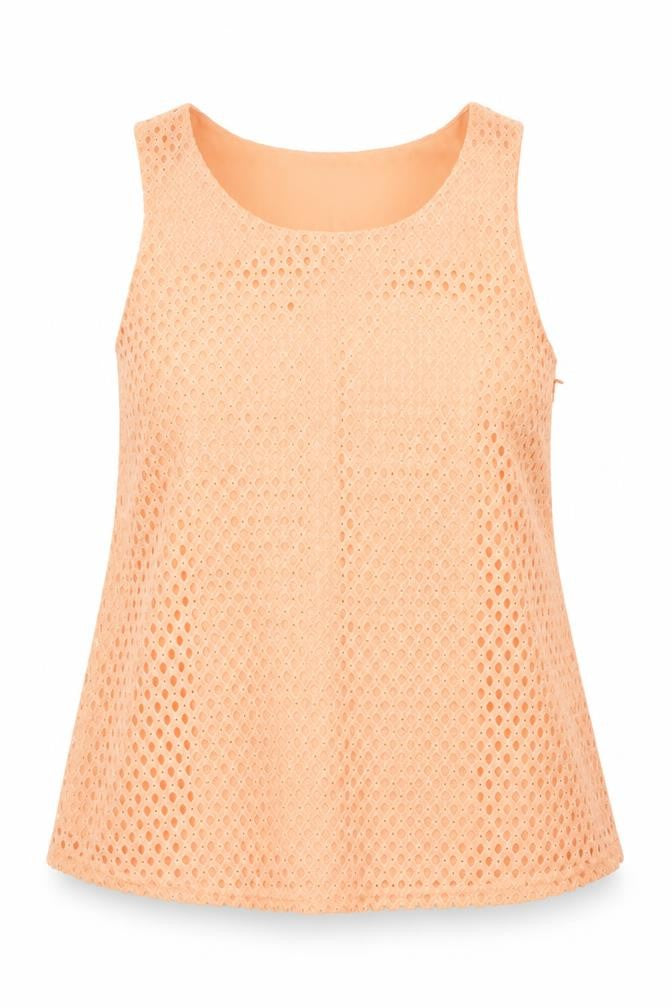 Womens UK Size 12 Apricot Orange Basic Tank
