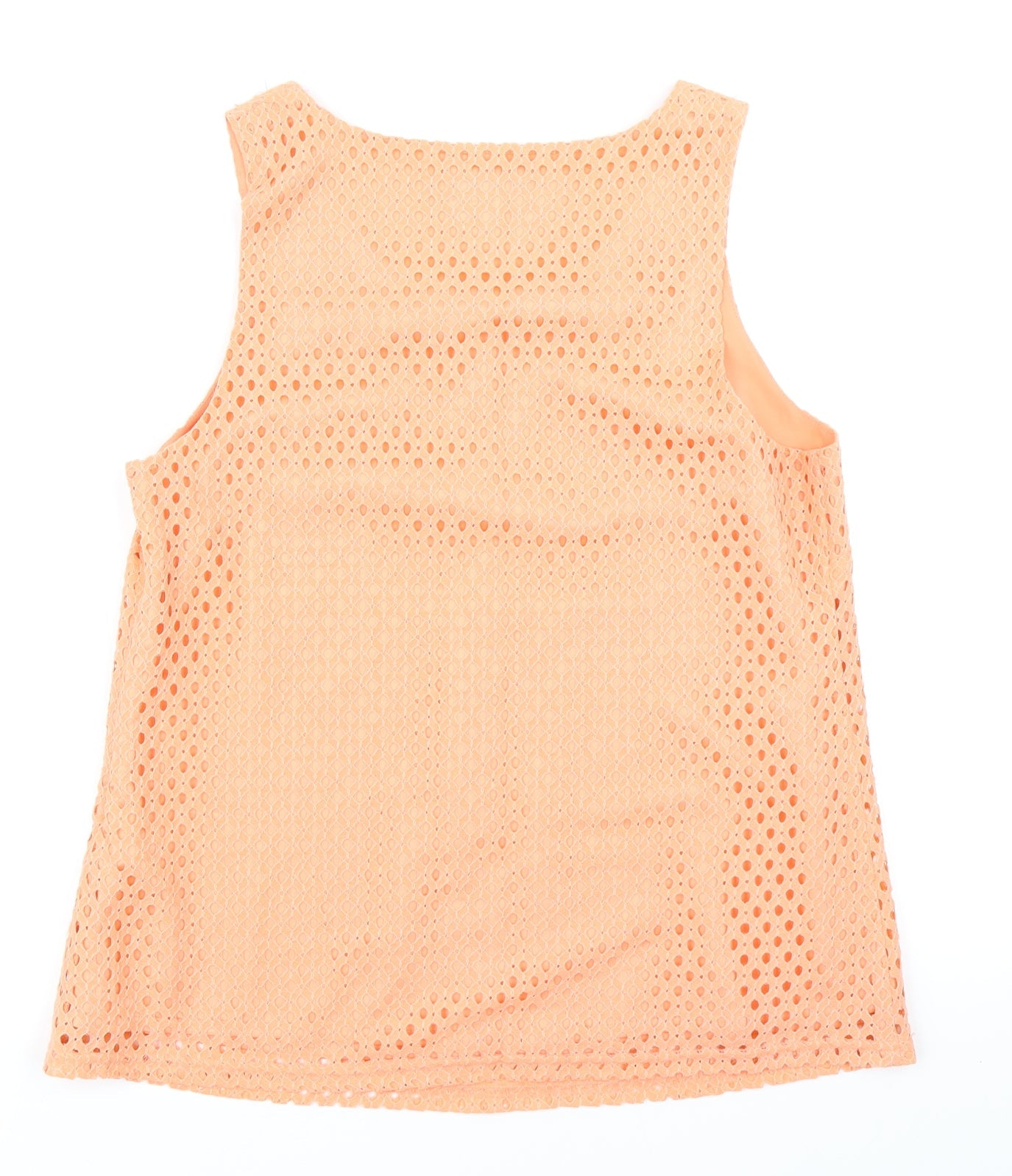 Womens UK Size 12 Apricot Orange Basic Tank