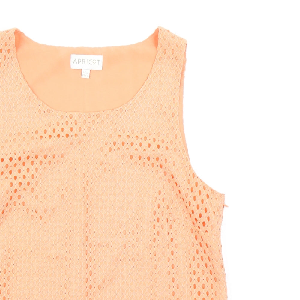Womens UK Size 12 Apricot Orange Basic Tank