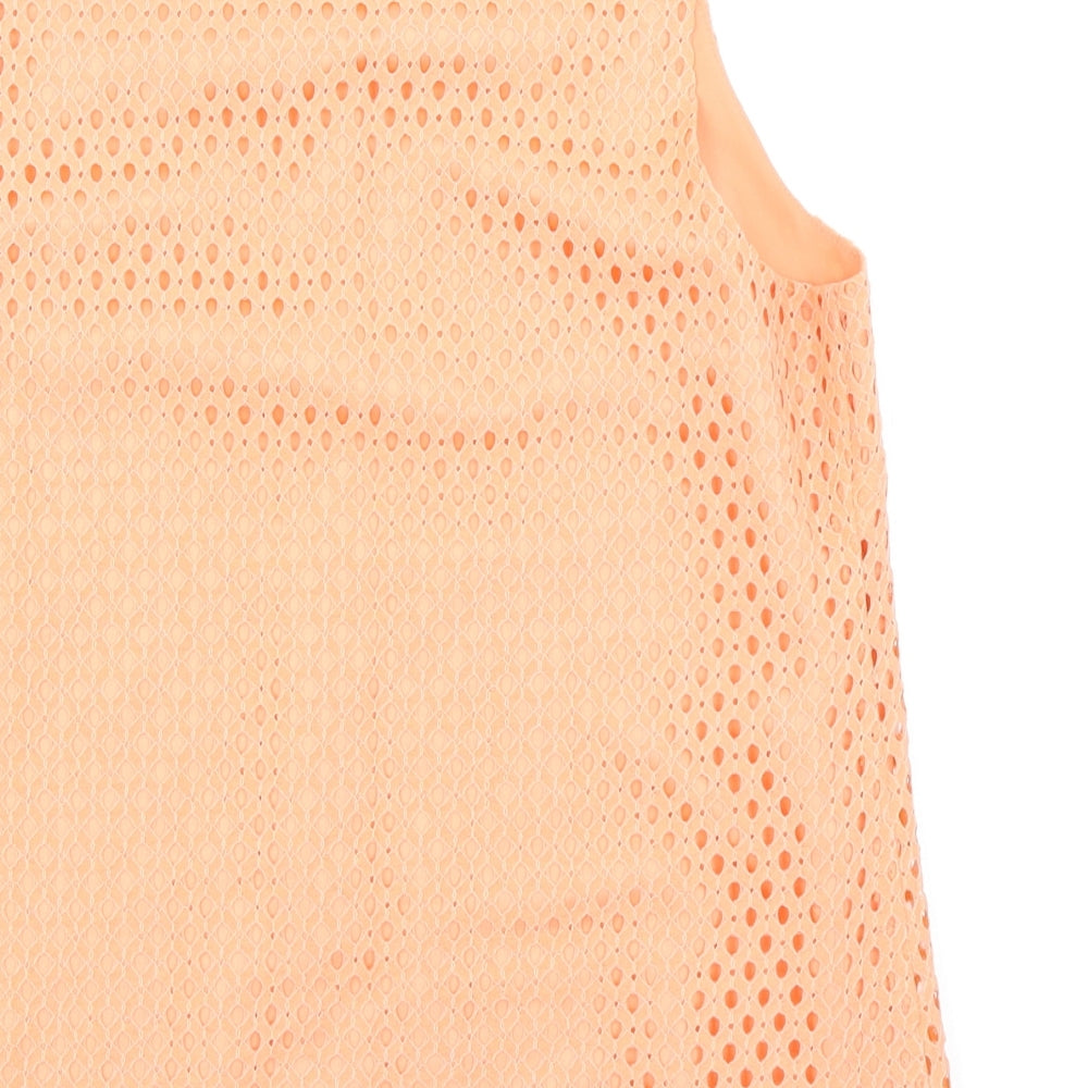 Womens UK Size 12 Apricot Orange Basic Tank