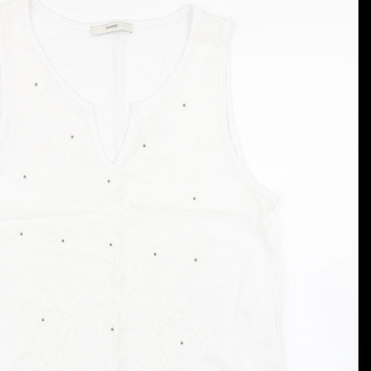 George Womens White   Basic Tank Size 8