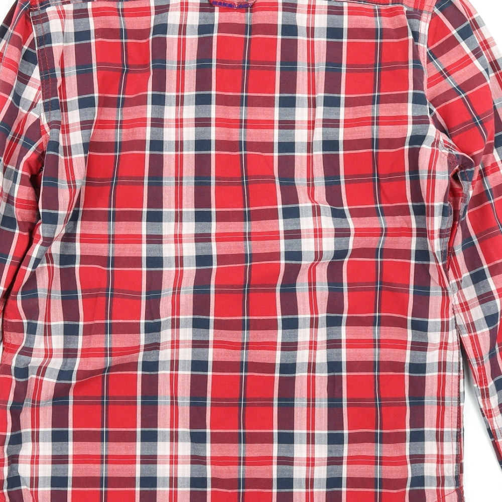 Superdry Mens Red Plaid   Button-Up Size M