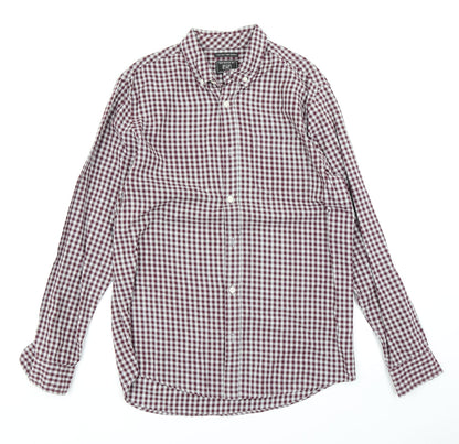 F&F Mens Red Check   Button-Up Size M