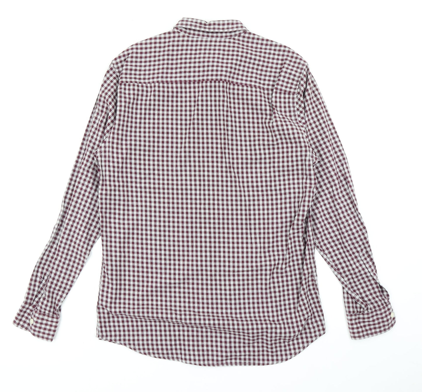 F&F Mens Red Check   Button-Up Size M