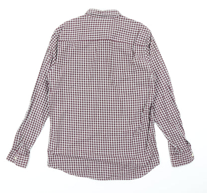 F&F Mens Red Check   Button-Up Size M