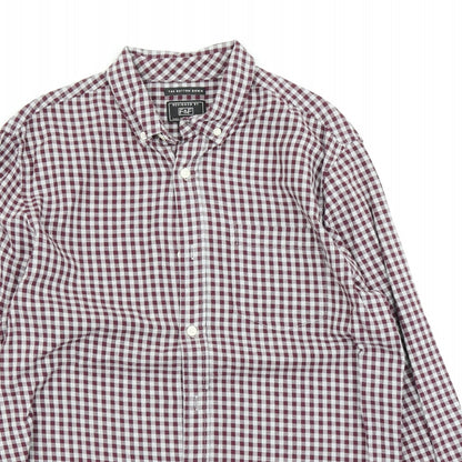F&F Mens Red Check   Button-Up Size M