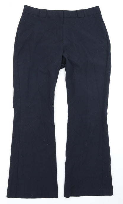 Womens UK Size 10 M&S Collection Regular Fit Dress Pants Blue Trousers