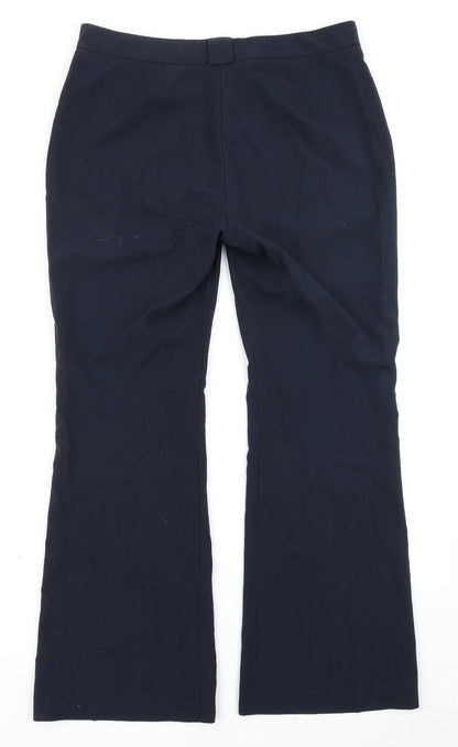 Womens UK Size 10 M&S Collection Regular Fit Dress Pants Blue Trousers