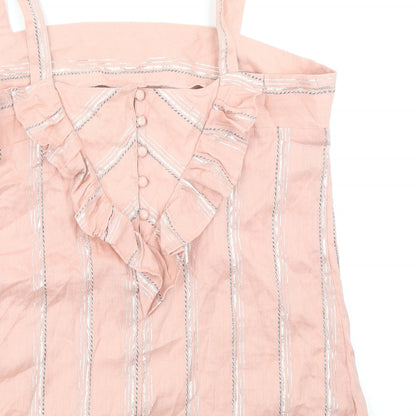 Womens UK Size 18 NEXT Pink Basic Blouse