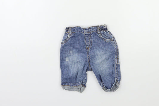 NEXT Baby Blue  Denim Track Pants Jeans Size Newborn