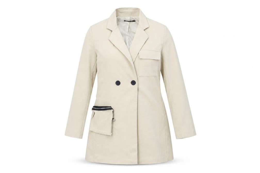 Womens UK Size 10 Boohoo Beige Overcoat