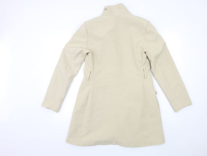 Boohoo Womens Beige   Overcoat Coat Size 10
