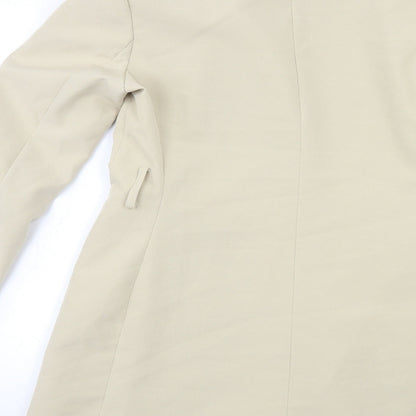 Boohoo Womens Beige   Overcoat Coat Size 10