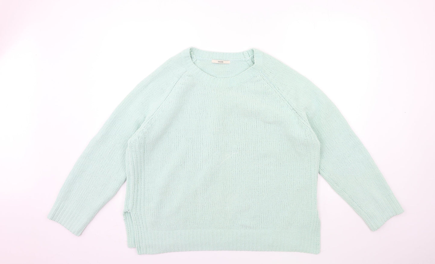 George Womens Blue  Knit Pullover Jumper Size 16