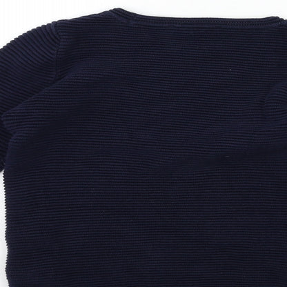 George Boys Blue  Knit Pullover Jumper Size 8 Years