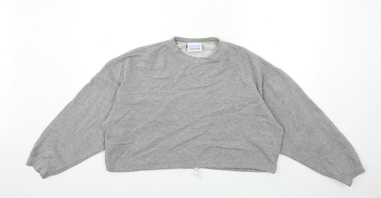 Blue Rinse Mens Grey   Pullover Sweatshirt Size XL