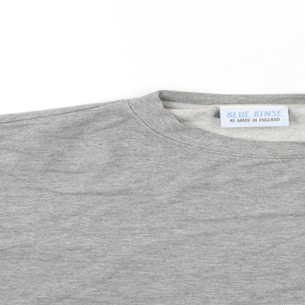 Blue Rinse Mens Grey   Pullover Sweatshirt Size XL