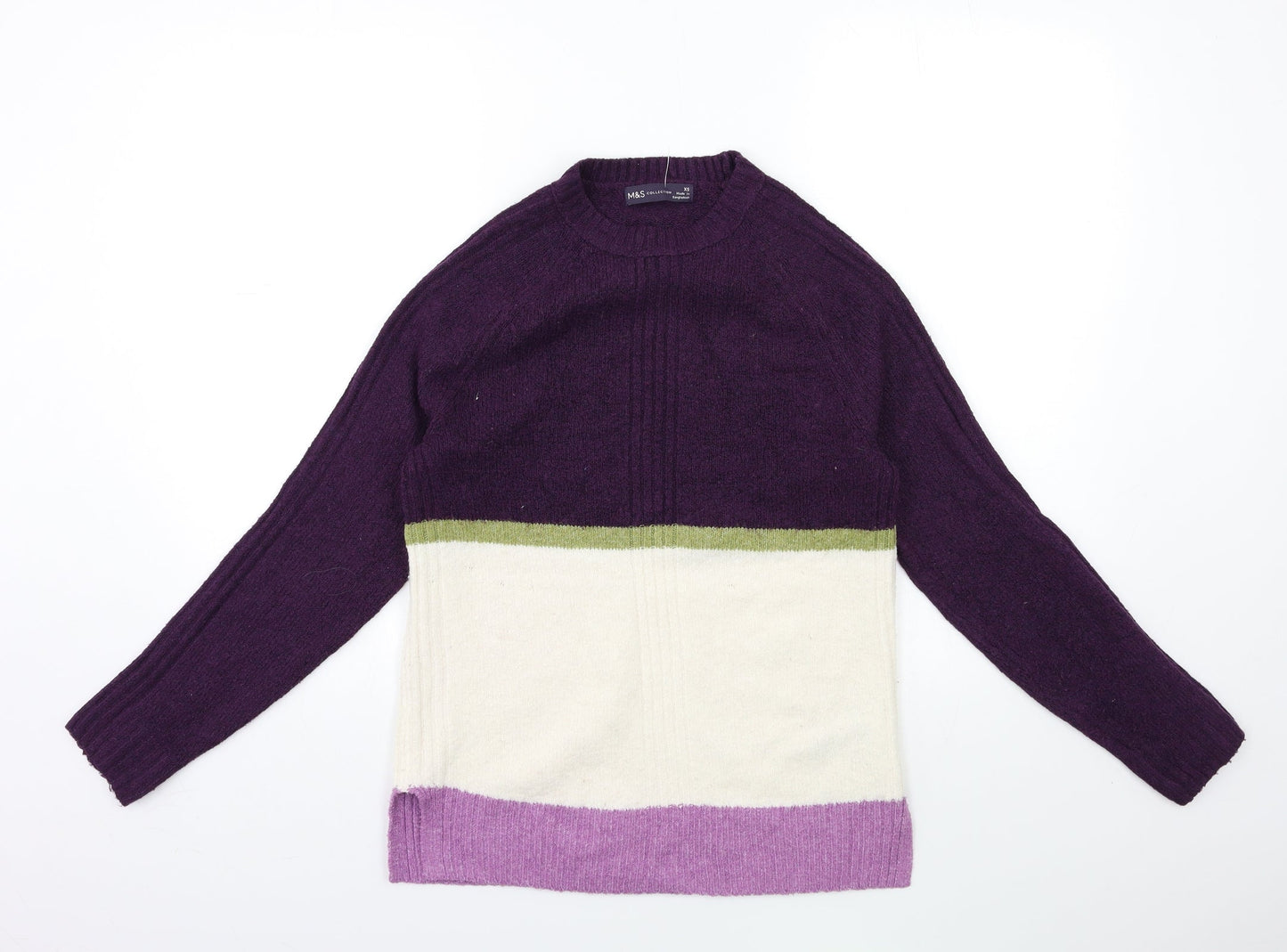 Womens UK Size XS Marks and Spencer Purple Pullover Jumper