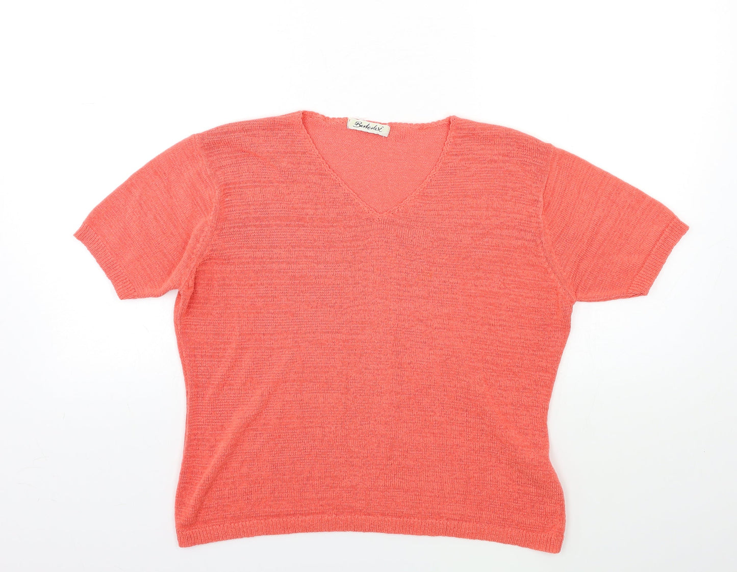 Womens UK Size 18 Berkertex Orange Pullover Jumper