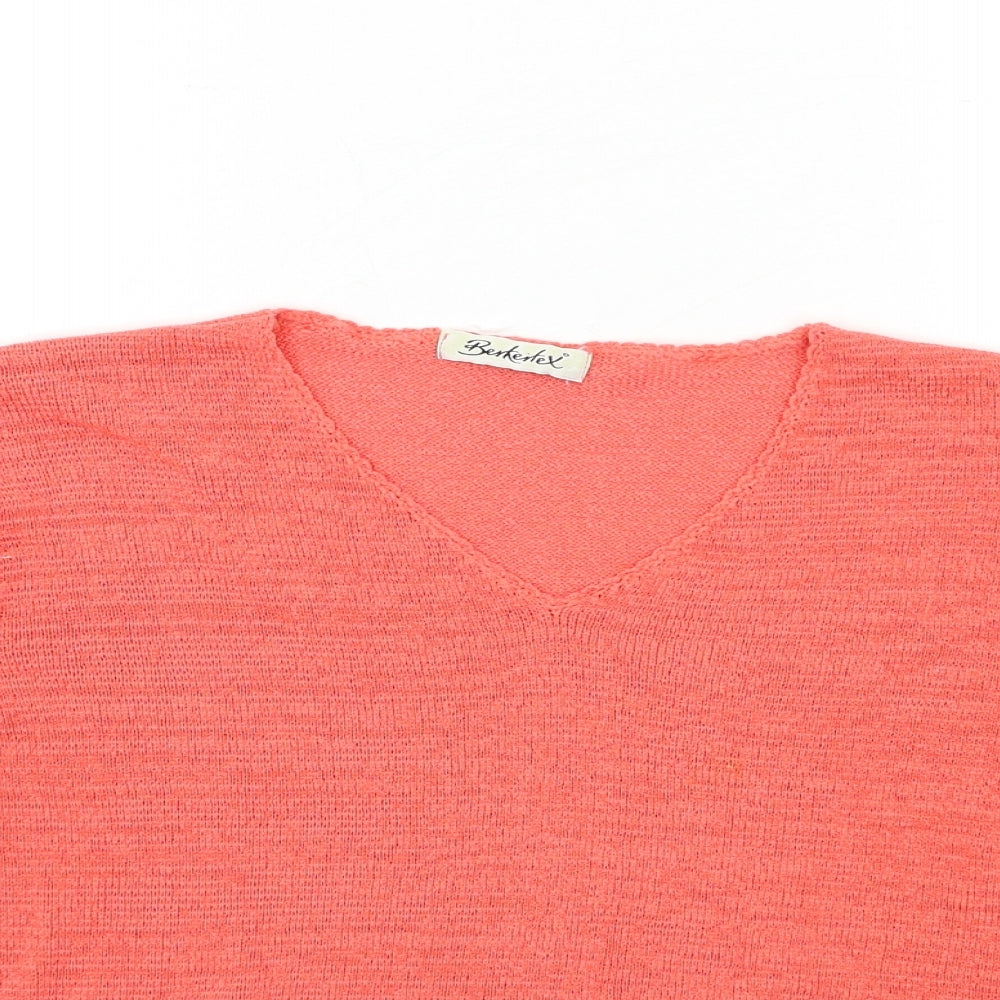 Womens UK Size 18 Berkertex Orange Pullover Jumper