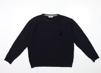 Original Savanti Womens Blue  Knit Pullover Jumper Size L