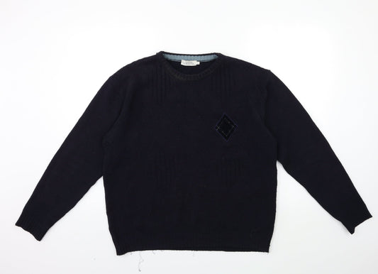 Original Savanti Womens Blue  Knit Pullover Jumper Size L