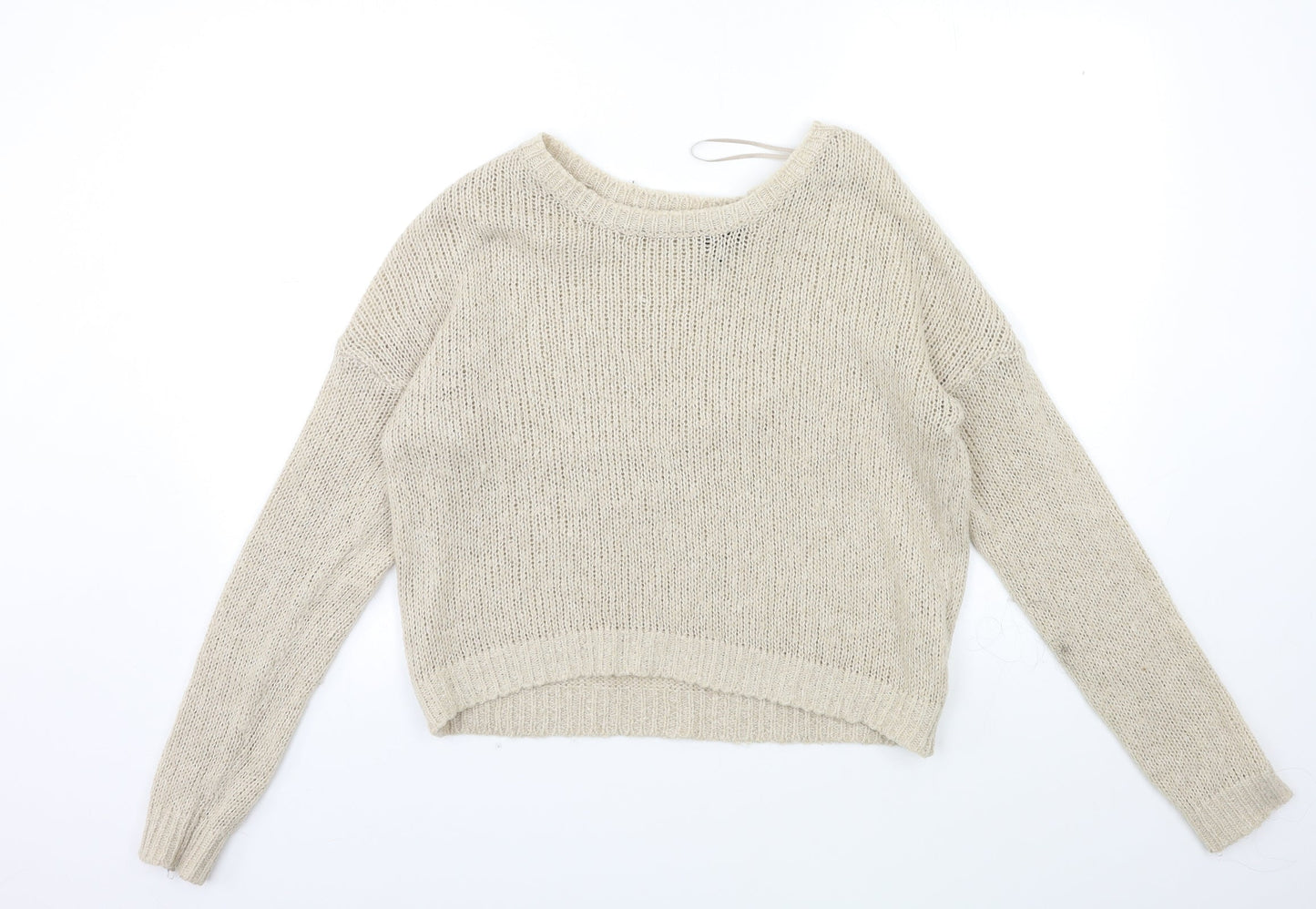 Womens UK Size 12 H&M Beige Pullover Jumper