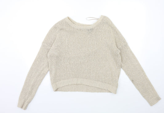 Womens UK Size 12 H&M Beige Pullover Jumper