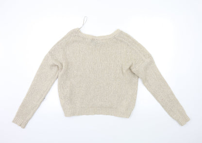 Womens UK Size 12 H&M Beige Pullover Jumper