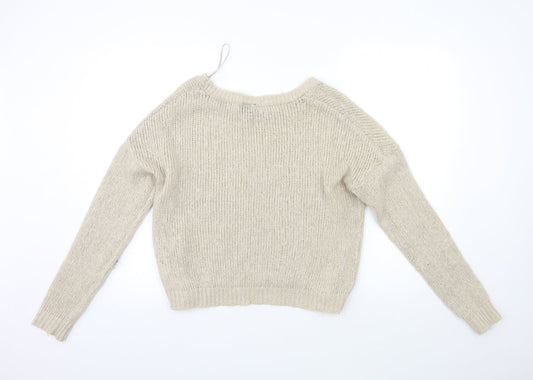 Womens UK Size 12 H&M Beige Pullover Jumper