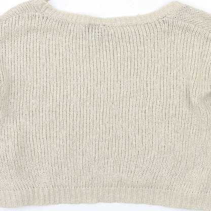 Womens UK Size 12 H&M Beige Pullover Jumper