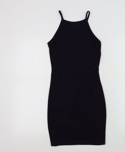 PRETTYLITTLETHING Womens Blue Colourblock  A-Line  Size 6