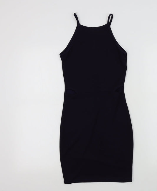 PRETTYLITTLETHING Womens Blue Colourblock  A-Line  Size 6