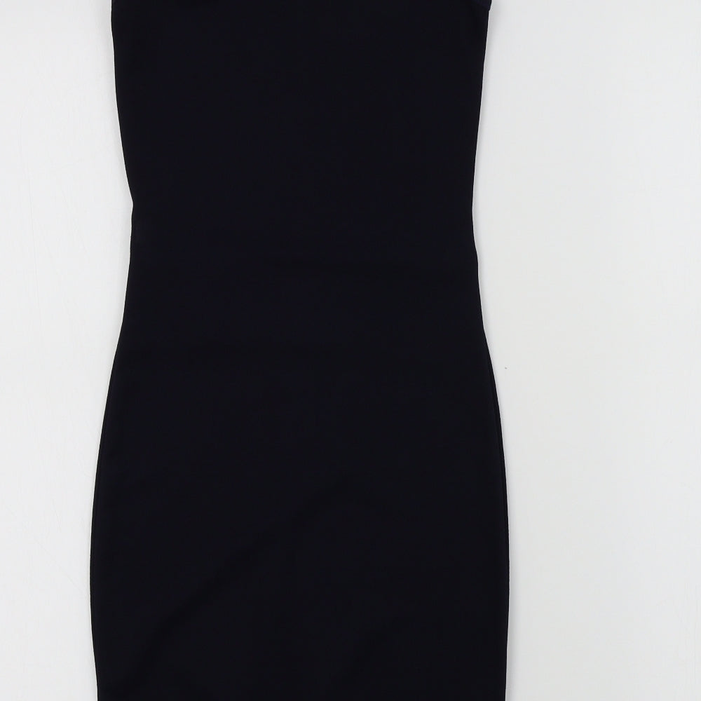 PRETTYLITTLETHING Womens Blue Colourblock  A-Line  Size 6