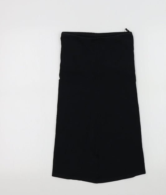 Topshop Womens Black Colourblock  A-Line  Size 6
