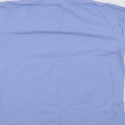 jyy london Womens Blue Colourblock  Basic T-Shirt Size L