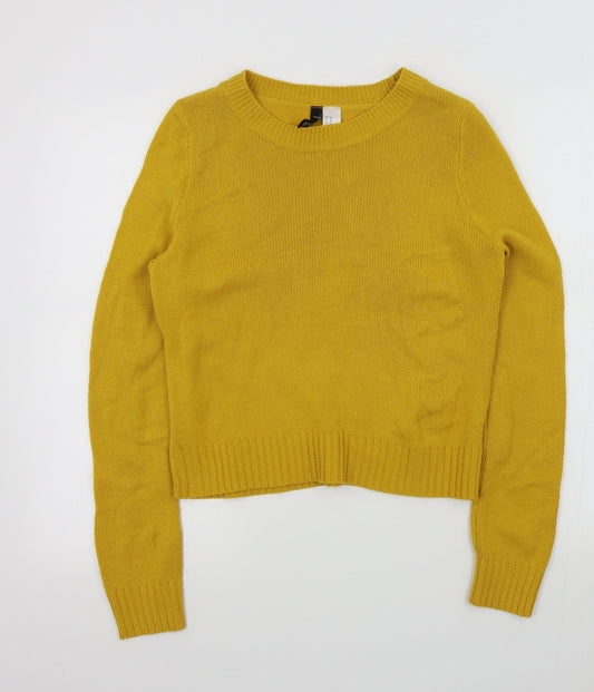 Womens UK Size XS H&M Yellow Pullover Jumper