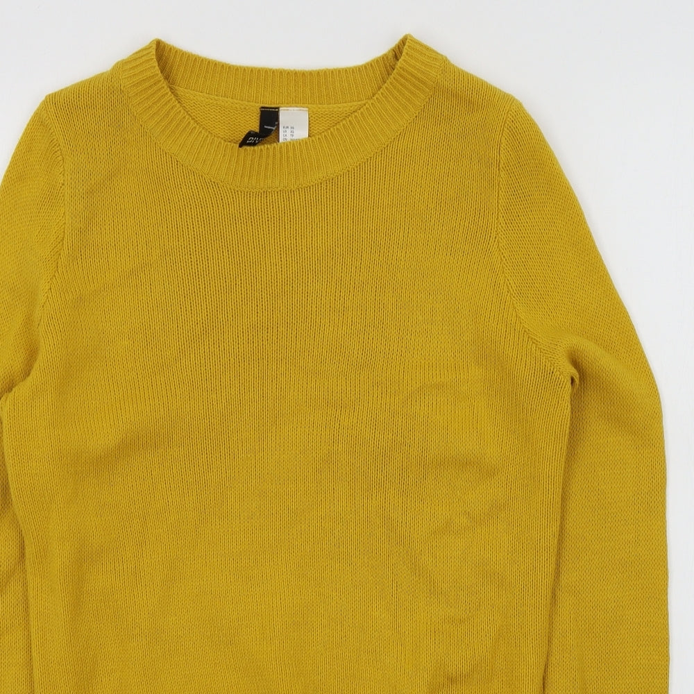 Womens UK Size XS H&M Yellow Pullover Jumper