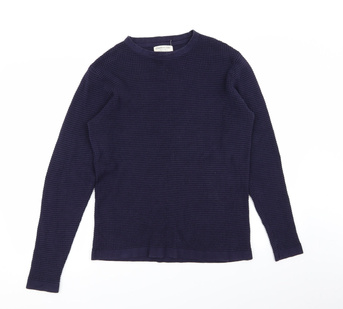 Cedar Wood State Mens Blue   Pullover Jumper Size M