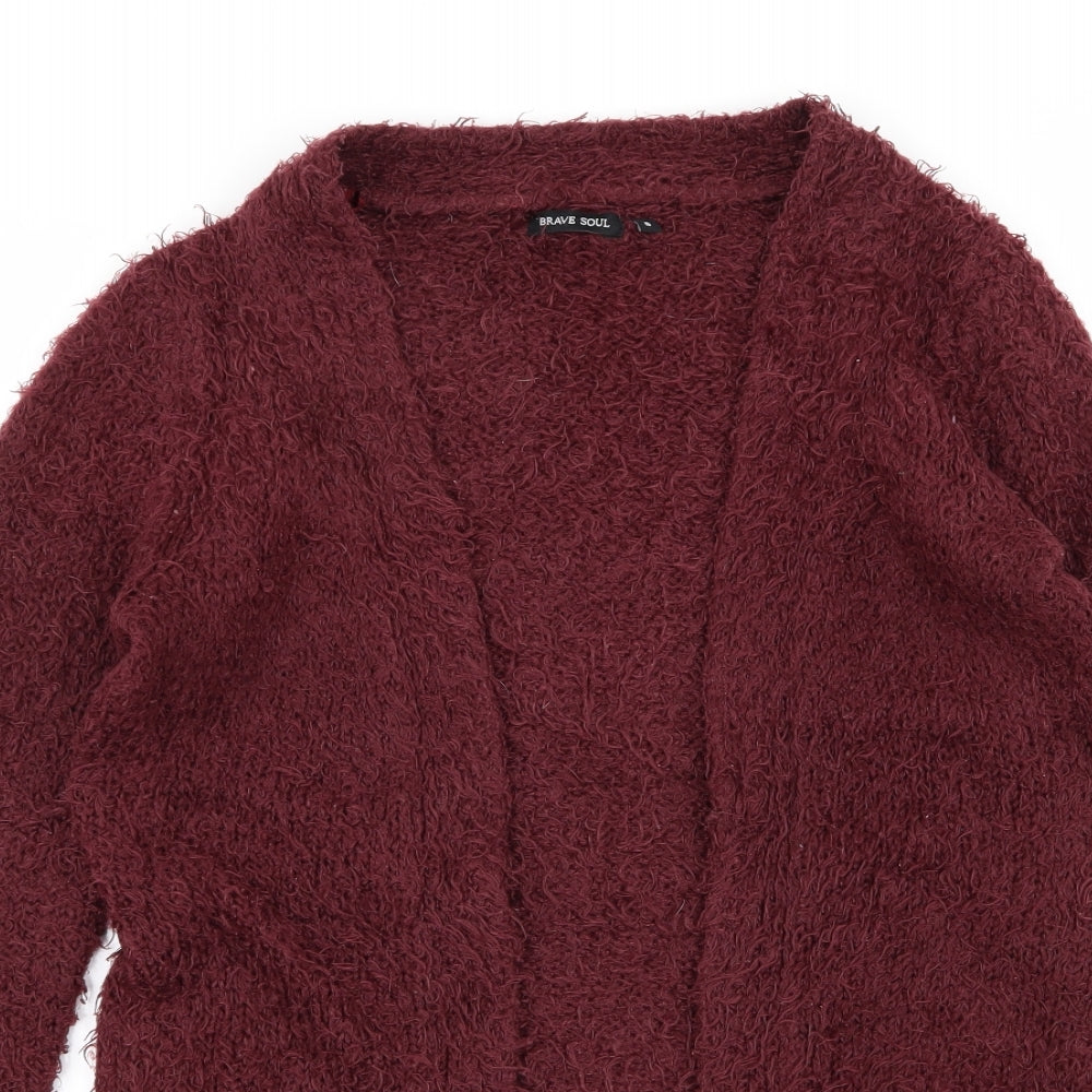 Womens UK Size 8 Brave Soul Red Cardigan Jumper