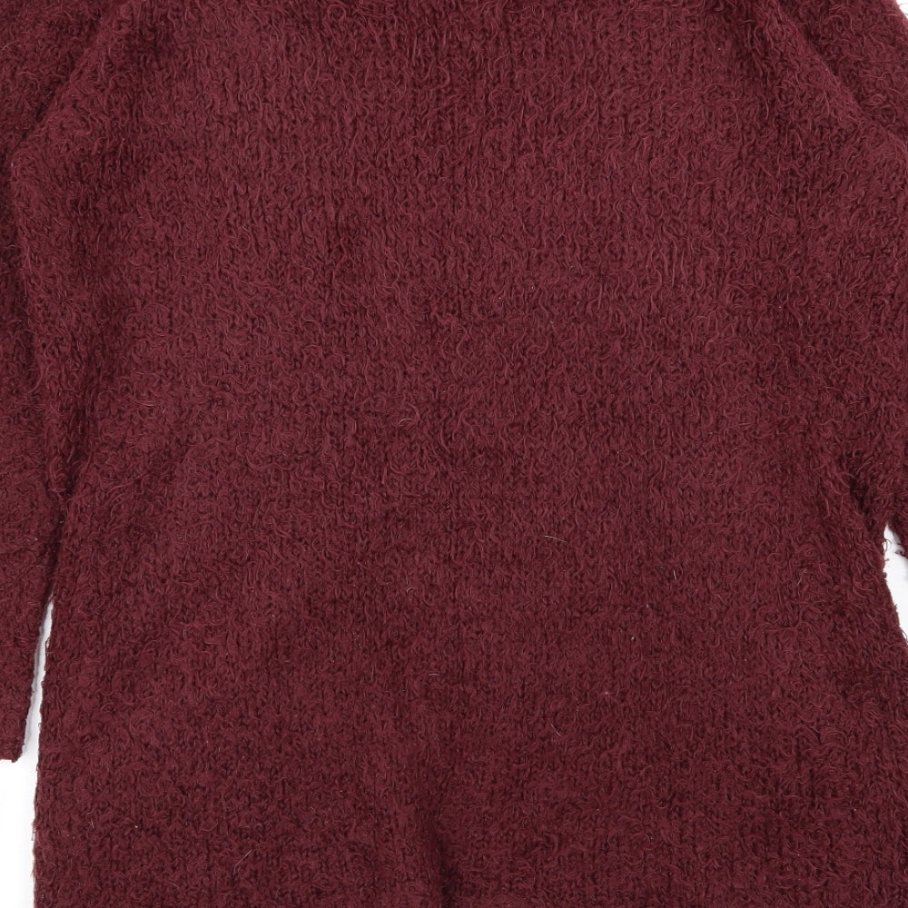 Womens UK Size 8 Brave Soul Red Cardigan Jumper
