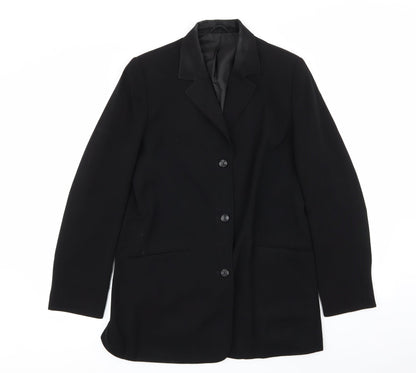 Womens UK Size 10 Preworn Regular Black Blazer