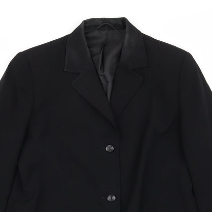 Womens UK Size 10 Preworn Regular Black Blazer